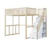 A loft bed with stairs and storage, shown against a white background. Anteprima dell’immagine prodotto