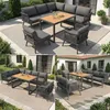 L-förmiges Gartensofa-Set für 7 Personen, mit Produktbild-Vorschau 3