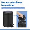WENKO Kosmetik-Treteimer Leman in Schwarz 5 L Produktbild-Vorschau 4