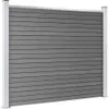 vidaXL Zaunelement Set WPC 872x146 cm Grau Produktbild-Vorschau 3