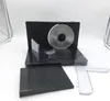 A black electric slicer with a silver blade and clear plastic parts is displayed on a white background. Produktbild-Vorschau