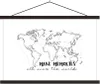 MuchoWow® Textilposter Weltkarte - Zitat - Reisen 60x40 cm Produktbild-Vorschau 1