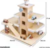 Drevené trojpodlažné parkovisko s výťahom - garáž s autami Náhľad obrázku produktu 8