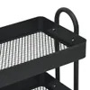 vidaXL 3-Etagen-Wagen Schwarz 43x34x79 cm Stahl Produktbild-Vorschau 5