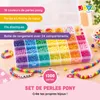 Set de perles Pony Beads 1 300 pièces – avec boîte de Voir les images du produit 3