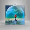 Bild auf Leinwand - Leinwandbild - Mann Planet - 30x30cm - Produktbild-Vorschau 3