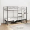 vidaXL Lit superposé sans matelas noir 90x200 cm acier Voir les images du produit 2