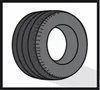 A stylized illustration of a tire. Podgląd zdjęcia produktu