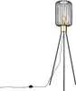 Design Stehlampe Schwarz mit Gold Mayelle Produktbild-Vorschau 1