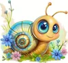 GKA großes Bügelbild süße Schnecke mit Kulleraugen  G24 Produktbild-Vorschau 1