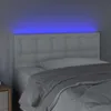 vidaXL LED Kopfteil Weiß 90x5x78/88 cm Kunstleder Produktbild-Vorschau 3