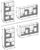 Bücherregal Split Raumteiler 60x20x120cm weiß Produktbild-Vorschau 5