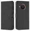 A black flip case for a smartphone is shown from two angles, front and back. Podgląd zdjęcia produktu