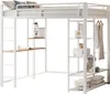 Łóżko na poddaszu Sweiko z drabinką 90x200cm, pojedyncze Podgląd zdjęcia produktu 11