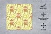 MuchoWow® Mauspad Mousepad Muster - Affe - Banane 30x30 cm Produktbild-Vorschau 3