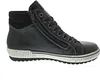 A side view of a black women's high-top sneaker. Voir les images du produit