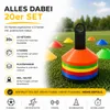 20 coni segnaletici Coni per allenamento slalom Accessori Anteprima dell’immagine prodotto 2
