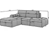 Ecksofa Couchgarnitur Vittario – modernes Design mit Produktbild-Vorschau 7