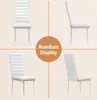 A collage of four images showing a white dining chair from different angles. Náhled obrázku produktu
