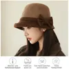 Damen Winter Fischerhut Vintage Elegant Bowler Hut Produktbild-Vorschau 5