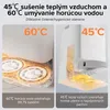 Collage showing two parts of a robot vacuum cleaner and its features. Náhľad obrázku produktu