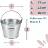 Zinkeimer Ascheeimer Metalleimer verzinkt Blecheimer für Produktbild-Vorschau 2