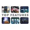 Collage of six feature highlights for a smart TV. Náhled obrázku produktu