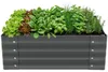 tectake Hochbeet verzinkter Stahl 80x60x30 cm 130 l Grau Produktbild-Vorschau 8