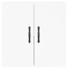A white cabinet with two black handles. Podgląd zdjęcia produktu