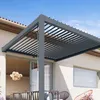 PRIMEYARD Pergola addossata 3x3 m montanti in alluminio con Anteprima dell’immagine prodotto 11
