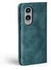 A teal flip case for a smartphone is shown against a white background. Produktbild-Vorschau