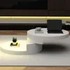 Merax LED tavolino rotondo 70×70 cm, piano rotante, Anteprima dell’immagine prodotto 3
