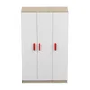 Kinder-Kleiderschrank 120 cm – Sonoma/Weiß mit rote Griffe, Produktbild-Vorschau 8
