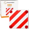 Warnschild Rot Weiß Warntafel Fahrradträger 50x50 cm 4x Produktbild-Vorschau 2