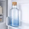 2x Wasserkaraffe 1,25L Smoke Blau Karaffe mit Korken Deckel Produktbild-Vorschau 6