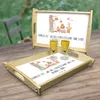 Mr. & Mrs. Panda tablett holz Waldtiere Picknick - Weiß - Produktbild-Vorschau 2