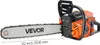 A VEVOR chainsaw is shown against a white background, with a measurement indicator for its length. Produktbild-Vorschau