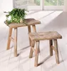 2 Holz-Hocker "Rustikal" im Antik Stil, Blumenständer, Produktbild-Vorschau 1