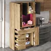 Flieks Küche Hochschrank Küchenschrank mit Steckdose und Produktbild-Vorschau 4