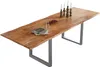 Esstisch Baumkante Akazie natur 220(320)x100 Ansteckplatten Produktbild-Vorschau 2