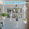 Handgewebte Hängende Blumenampeln 4er Set – Boho Produktbild-Vorschau 4