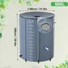 JOIEYOU 500 Liter Regentonne PVC Regenwassertonne Regenfass Produktbild-Vorschau 2