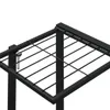 vidaXL Stojak na kwiaty z kółkami 94,5x24,5x91,5 cm czarny Podgląd zdjęcia produktu 12