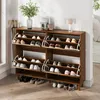 Armoire à chaussures Merax avec 4 portes battantes et 8 Voir les images du produit 2