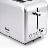 A close-up, angled view of a silver toaster. Produktbild-Vorschau