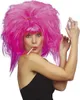 A woman wearing a large pink wig and a black top, holding a cigarette in her mouth and a can of hairspray. Produktbild-Vorschau