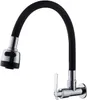 A black flexible kitchen faucet mounted on a white background. Náhľad obrázku produktu