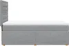 vidaXL Boxspringbett mit Matratze Hellgrau 80x200 cm Stoff Produktbild-Vorschau 5