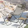 SVITA TOMRA Liegestuhl mit Hocker klappbar Campingstuhl Produktbild-Vorschau 3