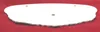 A white, irregularly shaped object with a textured brown edge sits on a red surface. Produktbild-Vorschau